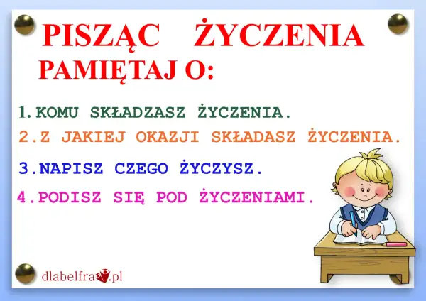 Jak napisać życzenia klasa 4 - proste przykłady i wskazówki